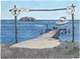 <em>Snag Island Pier</em><p></p>
            Pastel chalk and pastel pencil on Arches paper, 57 cm x 76 cm | $1500